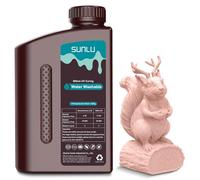 SUNLU Water Washable Resin 3D Printer Resin White, Easy Post-Processing 405nm UV-Curing Standard Photopolymer Resin for LCD/DLP/SLA 3D Resin Printer, High Precision & Low Shrinkage, White 1KG
