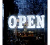 SUNLUMI Open Sign for Business 30"x10" with Timer and Remote Control, 10 Flashing Modes and 10 Adjustable Brightness Levels Led Open Sign, for Store Restaurant Solon Cafe Bar and Retail, Cold White