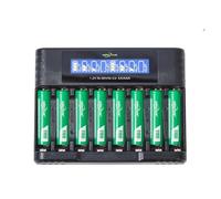 SUNLYTOUR 8 pcs 1100mAh AAA Ni-MH Batteries with 8 Slots AAA AA Battery Charger,Recharge up to 1200 Cycles