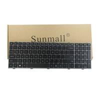 SUNMALL New Laptop Keyboard with Frame for HP ProBook 4540s 4540 4545s Series Compatible with Part Number 702237-001 683491-001 701485-001 Grey Frame US Layout