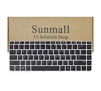 SUNMALL Replacement Keyboard with Backlit Compatible with HP EliteBook 745 G3 745 G4 840 G3 840 G4 Silver Frame No Trackpoint US Layout