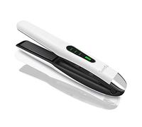 SUNMAY 2-in-1 Cordless Hair Straightener and Curler, Cordless Travel Flat Iron, Rechargeable Titanium Mini Portable Curling Iron with 5000mA Battery, Anti-Scald 3-Level Adjust Temp, Travel Size