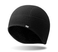 SUNMECI Winter Thermal Helmet Liner Skull Cap, Double Fleece Warm Cycling Biker Cap Ski Beanie Outdoor Work Hat for Men Women, Black, One size