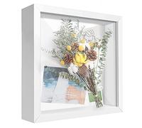 sunmeg 3D Shadow Box 8x8 Picture Frame Wooden Deep Box Display Photo Frames for Crafts, Anniversary, Wedding, Graduation