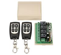 Sunmeit 12V 4CH Channel 433Mhz Wireless Remote Control Switch Integrated Circuit with 2 Transmitter DIY Replace Parts Tool Kits