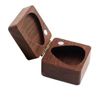 Sunmeit Guitar Pick Box Walnut Guitar Pick Storage Case Holder Organizer for Bass Ukulele Musical Instrument Accessories Gifts