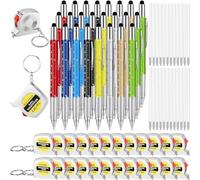 Sunmeit Multifunctional Pen Giftset Includes Tape Measure, 6-in-1 Practical Pen, Suitable for Men's Birthday Party Favors, 24PCS