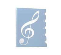 Sunmeit Sheet Music Folder, 60 Pages, Sheet Music/Holder,Fits Letter Size A4, Writable & Detachable Choir Folder Blue