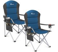 Sunmer Set Of 2 Folding Padded Camping Chairs - Blue