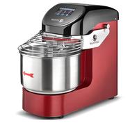 Sunmix Evo 15, 15kg Dough Capacity Spiral Dough Mixer, Timer, 300rpm, Temperature Sensor, Programmble, Touch Screen - Spiral dough mixer for home, bakeries, pizzerias. (Red)