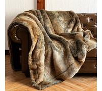 SUNMME Faux Fur Throw Blankets,Sofa Throw Blanket,Luxury Fur Blanket,Over Bed Plush Super Soft Warm Sofa Bedspread,for Large Sofas Beds Armchairs Couches