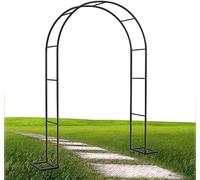 SUNMME Large Rose Arch Steel Frame Trellis Archway Climbing Plant Decorative Garden Metal Arches W180cm X H220cm W300cm For Wedding Vegetable Ivy With Base W350*h220cm (one Color W280*h220cm)