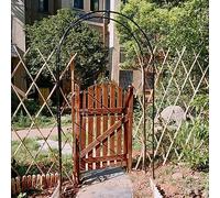 SUNMME Large Rose Arch Steel Frame Trellis Archway Climbing Plant Decorative Garden Metal Arches W180cm X H220cm W300cm For Wedding Vegetable Ivy With Base W350*h220cm (one Color W240*h220cm)