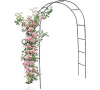 SUNMME Large Rose Arch Steel Frame Trellis Archway Climbing Plant Decorative Garden Metal Arches W180cm X H220cm W300cm For Wedding Vegetable Ivy With Base W350*h220cm (one Color W300*h220cm)