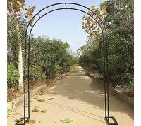 SUNMME Large Rose Arch Steel Frame Trellis Archway Climbing Plant Decorative Garden Metal Arches W180cm X H220cm W300cm For Wedding Vegetable Ivy With Base W280*h220cm (one Color W200*230cm)