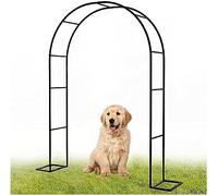 SUNMME Large Rose Arch Steel Frame Trellis Archway Climbing Plant Decorative Garden Metal Arches W180cm X H220cm W300cm For Wedding Vegetable Ivy With Base W300*h220cm (one Color W200*230cm)