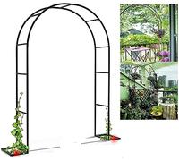 SUNMME Large Rose Arch Steel Frame Trellis Archway Climbing Plant Decorative Garden Metal Arches W180cm X H220cm W300cm For Wedding Vegetable Ivy With Base W350*h220cm (one Color W180*h220cm)