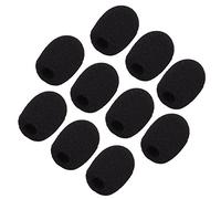SUNMNS 10 Pack Mini Size Lapel Headset Microphone Windscreen Foam Cover, Black