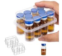 SUNMON 10-Slot Peptide Case for Fridge, 3ml Vial Holder Storage Case for Refrigerator, Compact Insulin Vials Organizer Storage Box for 2ml 3ml Vial (2-Pack)