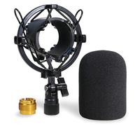SUNMON AT2020 Shock Mount with Windscreen, Shock Mount Stand with Foam