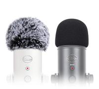 SUNMON Blue Yeti Pop Filter, Blue Yeti Microphone Covers Foam and Yeti Mic Furry Foam, Pop Filter for Blue Yeti Pro USB Condenser Microphone, Indoor Outdoor Pop Filter for Microphone（2 Pack）