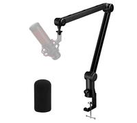 SUNMON Boom Arm for HyperX QuadCast, Adjustable Metal Suspension Stand with Pop Filter, Heavy Duty Boom Arm, Hidden Cable Management & 3/8" to 5/8" Adapter for Most Microphones
