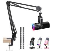 SUNMON Boom Arm - Metal Scissor Mic Boom Arm with 3/8'' to 5/8'' Adapter, K688 Microphone Stand with Cable Sleeve