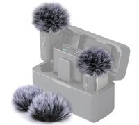 SUNMON DJI Mic Windscreen Furry Cover - DJI Wireless Mic Outdoor Microphone Windshield Muff Pop Filter Noise Reduction, Mic Covers for DJI Microphone Wireless Mic Windscreen(4 PC)