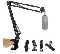 SUNMON for Hyperx SoloCast Mic Boom Arm, Universal Microphone Suspension Boom Arm with 3/8" to 5/8" Screw Adapter & Desk Clamp, Compatible with Most Microphones