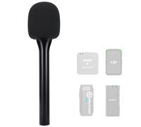 SUNMON Handheld Wireless Mic Stand for DJI Mic, Holder for Rode Wireless GO 2, Wireless Microphone Interview Handheld for DJI Mic 2, Rode Wireless Pro, Synco G1/A2, Movo and More