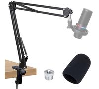 SUNMON HyperX DuoCast Boom Arm - Mic Stand with Mic Arm Compatible with HyperX DuoCast, Black, Modern Style, Alloy Steel