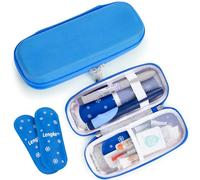SUNMON Insulin Cooler Case Compatible with GLP-1 Pens, 2 TSA Approved Ice Pack, Portable Diabetes Case, Medicine Organizer Bag for Diabetic Supplies (Blue)