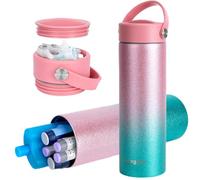 SUNMON Insulin Cooler Travel Case for Flight, Monjaro Insulin Pen Case with Ice Packs, 24H Diabetic Injection Cooler for Diabetes Supplies, Portable Medical Bottle for 1-5 Insulin Pens(Pink)