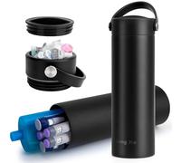 SUNMON Insulin Cooler Travel Case for Flight, Monjaro Insulin Pen Case with Ice Packs, 24H Diabetic Injection Cooler for Diabetes Supplies, Portable Medical Bottle for 1-5 Insulin Pens(Black)