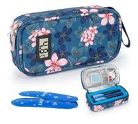 SUNMON Insulin Cooler Travel Case with 2 Ice Packs & 1 Ice Brick, Temperature Display, 8-12 Hours Cooler