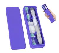 SUNMON Insulin Pen Travel Case, Slim GLP-1 Travel Case Compatible with Monjaro, Wegovy & Ozempic, Hard Shell Medication Organiser with Needle & Prep Wipes Storage (1 Pen, Purple)