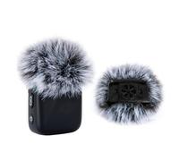 SUNMON Microphone Pop Filter, Mic Cover Furry Foam for DJI Mini Microphone (2PCS/Black and White)