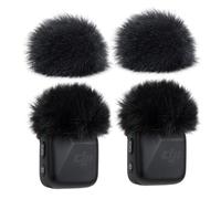 SUNMON Microphone Pop Filter, Mic Cover Furry Foam for DJI Mini Microphone (4PCS/Black)