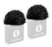 SUNMON Microphone Windscreen for Rode Wireless Me, Furry Pop Filter Wind Muff Compatible with Rode Wireless Me Wireless Microphone System, Background Noise Reduction Improve Sound Quality (2 PCS)
