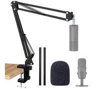 SUNMON SoloCast 2 Microphone Pop Filter Windscreen - Noise Reduction Gaming Mic Foam Covers, Mic Foam Cover Pop Filter (SoloCast 2 Stand & Pop Filter)