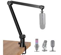 SUNMON Universal Heavy Duty Mic Boom Arm for Blue Yeti, QuadCast, SM7B & More, 360° Rotation, 15" Arm, Metal Clamp, Blue