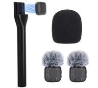 SUNMON Wireless Microphone Magnetic Holder Compatible with DJI Mic 3 (Mini/1/2), Interview Holder for Rode Wireless Micro/GO 2/ME/Pro (1 Universal Foam Cover, 2 Furry Windscreen Only for DJI Mic 3)