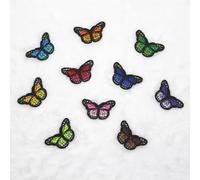 SUNMOVE 10Pcs Embroidery Butterfly Iron On Sew On Patch Badge Dress Hat Jeans Fabric Applique DIY (Small)