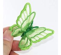 SUNMOVE 10pcs Embroidery Butterfly Sew Iron On Patch Badge Wedding Bridal Dress Embroidered Applique Sewing Craft DIY (Green, 1.96 x 1.96inch)