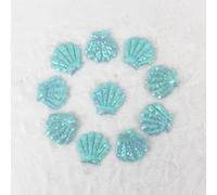 SUNMOVE 10Pcs Embroidery Shell Shapes Sew On Patch Badge Bag Hat Hair Accessory Applique （Blue）
