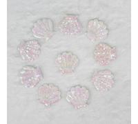 SUNMOVE 10Pcs Embroidery Shell Shapes Sew On Patch Badge Bag Hat Hair Accessory Applique (White