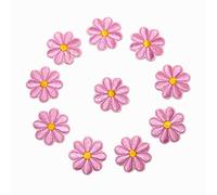 SUNMOVE 10Pcs Embroidery Sunflower Daisy Flower Sew On Iron On Patch Badge Bag Hat Jeans Jackets Applique (Light Pink)