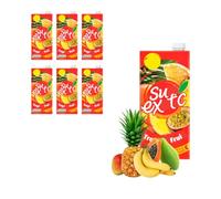Sunn Exxottiic Tropiicall Fruit Drink 6 x 1L Pack Best Before 2025-10-31 | Exotic Mixed Fruit Juice Drink | Refreshing Tropical Beverage | Ready to Drink Fruit Juice | Bulk Family Pack