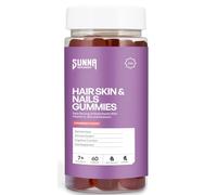 SUNNA SUPPLEMENTS Halal Biotin Hair, Skin & Nails Gummies - Zinc & Multivitamins - Vegan, Gelatin-Free - 60 Gummies
