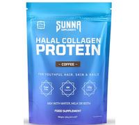 SUNNA SUPPLEMENTS - Halal Bovine Collagen Protein Powder for Hair, Skin, Nails & Joints | Hydrolysed Premium Bovine Collagen Peptides for Women & Men | Coffee Flavour | Gluten Free | 296g
